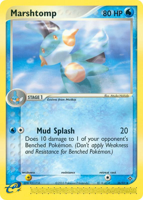 Marshtomp Pokemon card from Dragon