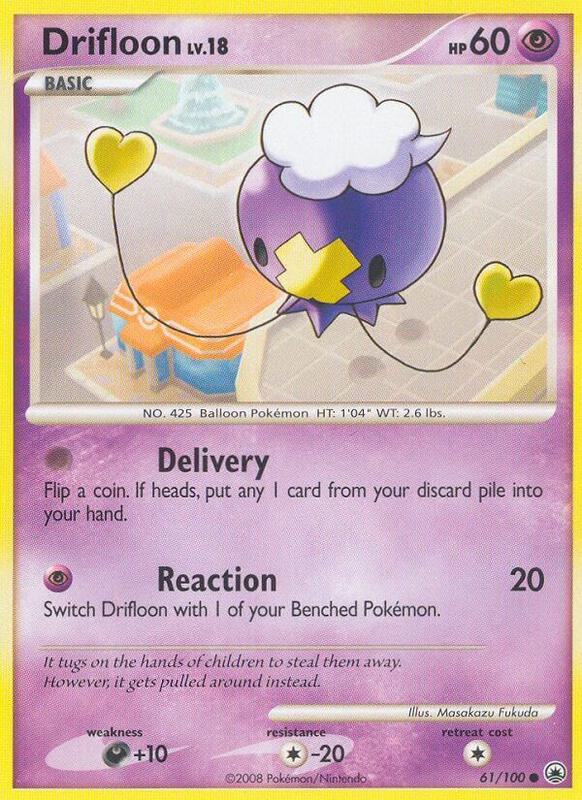 Drifloon Pokemon card from Majestic Dawn