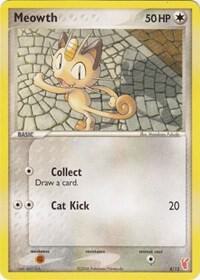 Meowth Pokemon card from EX Trainer Kit 2: Plusle & Minun