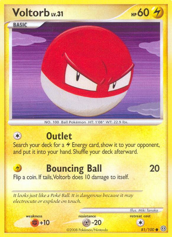 Voltorb (81) Pokemon card from Stormfront