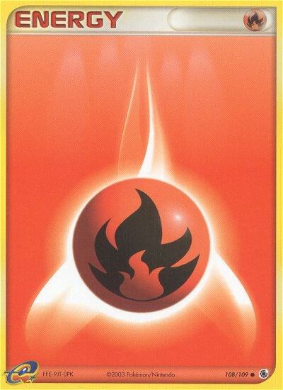 Fire Energy Pokemon card from Ruby and Sapphire