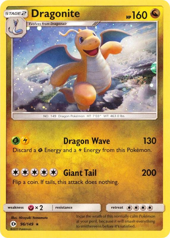 Dragonite Pokemon card from TCG: Tempest