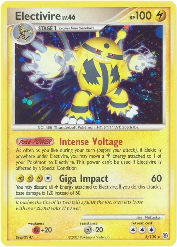 Electivire Pokemon card from Diamond and Pearl