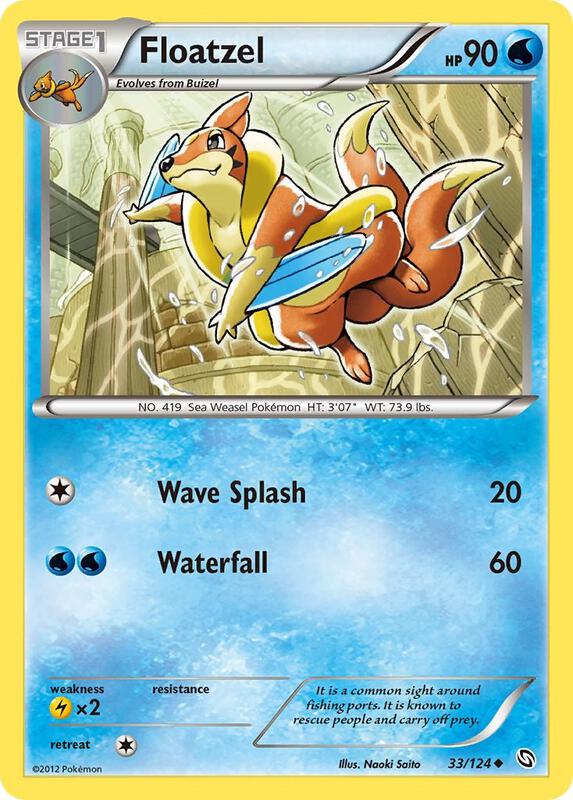 Floatzel Pokemon card from Dragons Exalted