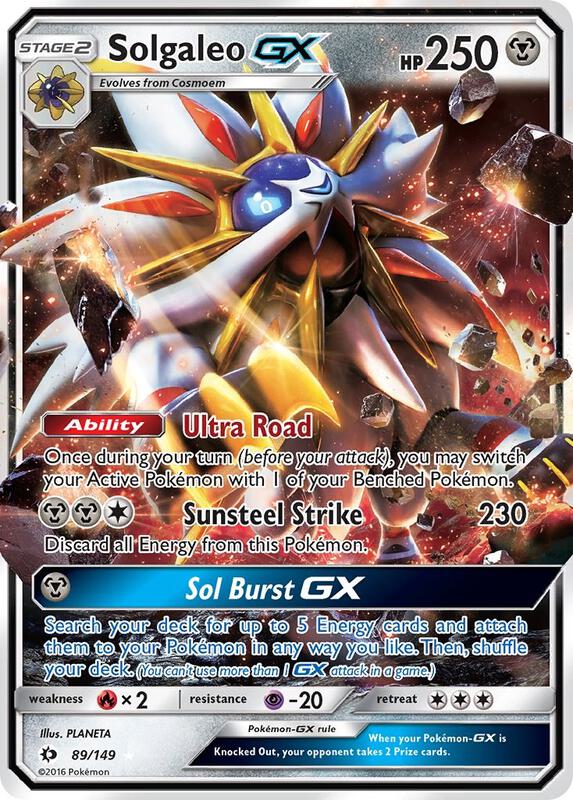 Solgaleo GX Pokemon card from SM Base Set