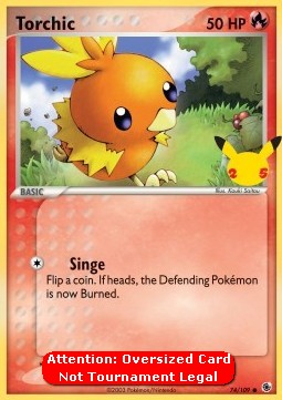 Torchic Pokemon card from EX Ruby Sapphire