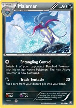 Malamar Pokemon card from Ancient Origins