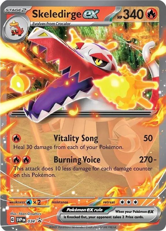 Skeledirge ex - 034 Pokemon card from SV: Scarlet & Violet Promo Cards