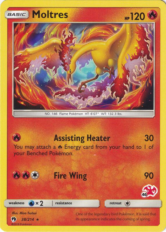 Moltres Pokemon card from Battle Academy
