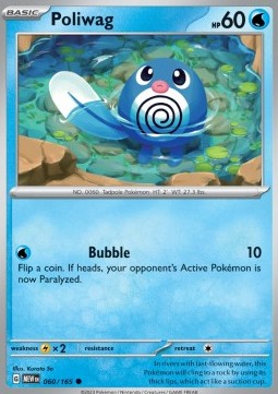 Poliwag Pokemon card from 151