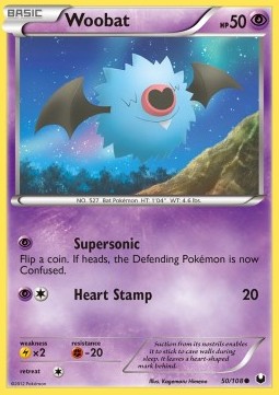 Woobat Pokemon card from Dark Explorers