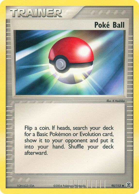 Poke Ball Pokemon card from FireRed & LeafGreen