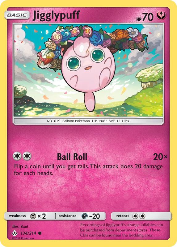 Jigglypuff Pokemon card from SM - Unbroken Bonds