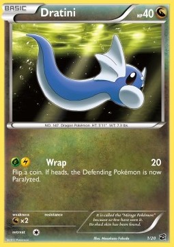 Dratini Pokemon card from Dragon Vault