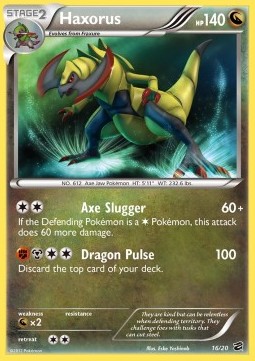 Haxorus Pokemon card from Dragon Vault