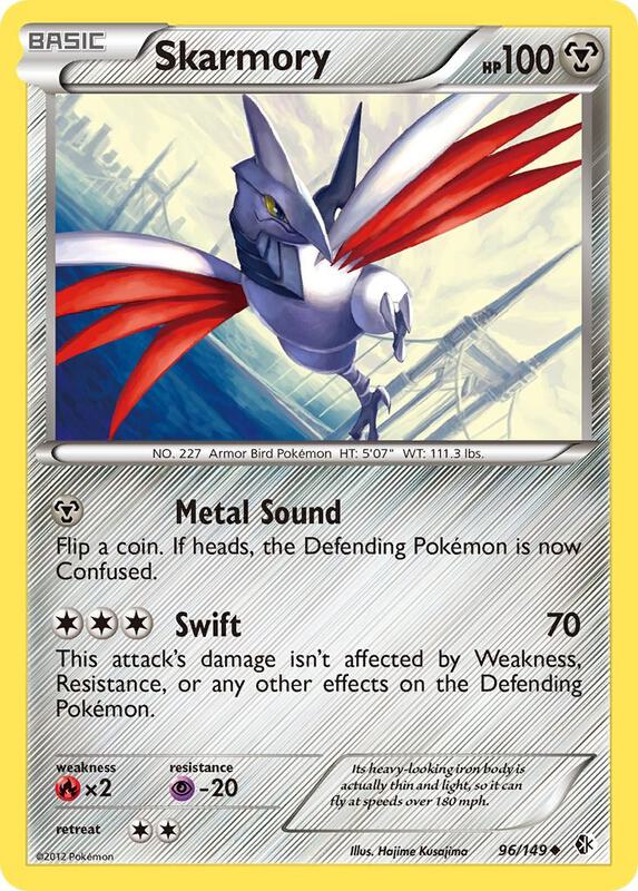 Skarmory (96) Pokemon card from Boundaries Crossed