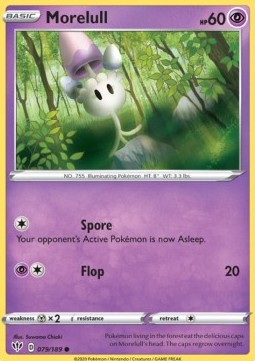 Morelull Pokemon card from Darkness Ablaze