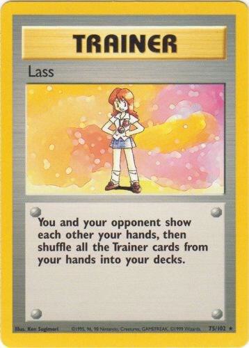 Lass Pokemon card from Base Set