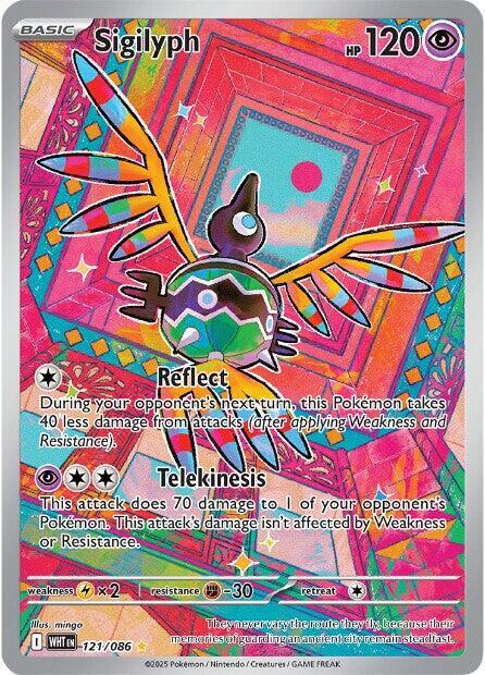 Sigilyph Pokemon card from SV: White Flare