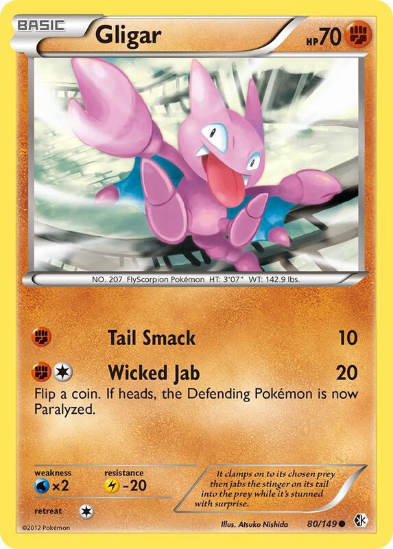 Gligar Pokemon card from Boundaries Crossed