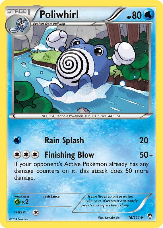 Poliwhirl Pokemon card from XY - Furious Fists