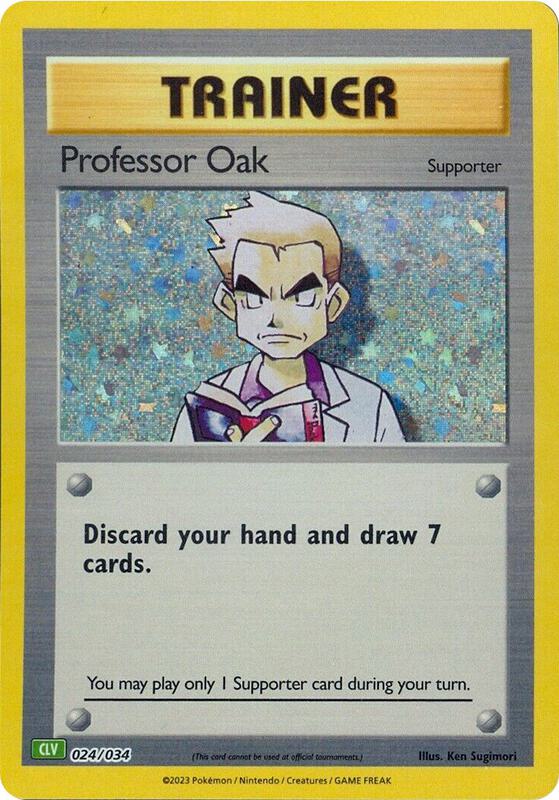 Professor Oak (CLV) Pokemon card from Trading Card Game Classic