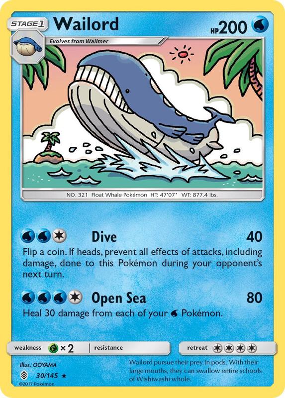 Wailord Pokemon card from SM - Guardians Rising
