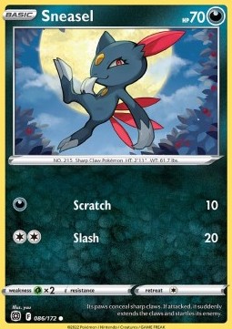 Sneasel (Holo) Pokemon card from Brilliant Stars