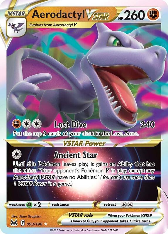 Aerodactyl VSTAR Pokemon card from SWSH11: Lost Origin