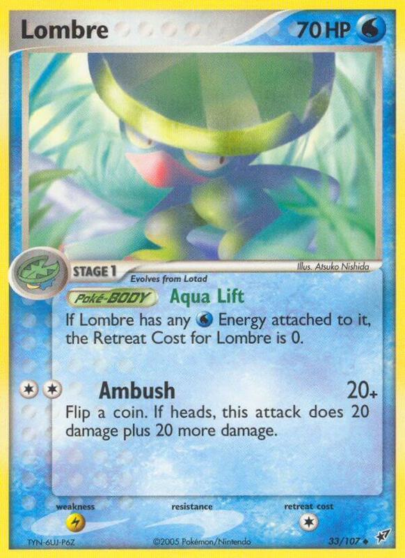 Lombre Pokemon card from Deoxys