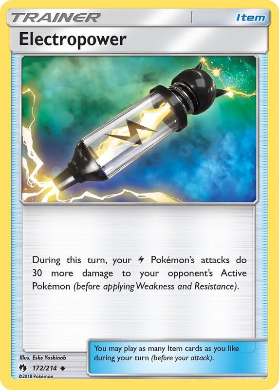 Electropower Pokemon card from SM - Lost Thunder