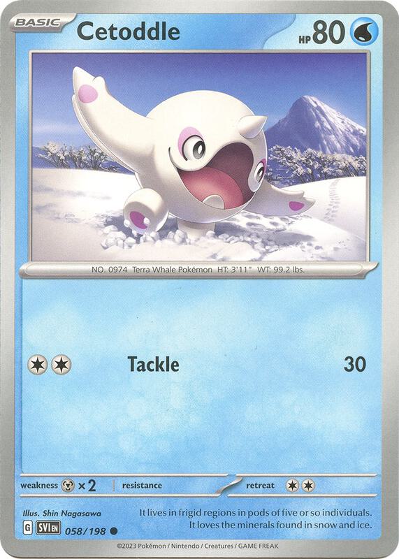Cetoddle Pokemon card from SV01: Scarlet & Violet Base Set