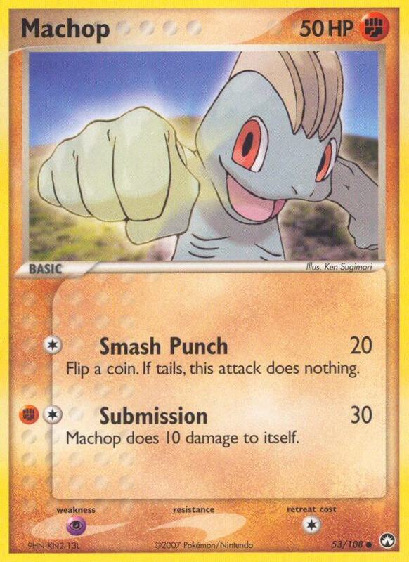 Machop Pokemon card from Power Keepers