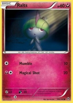 Ralts Pokemon card from BREAKthrough