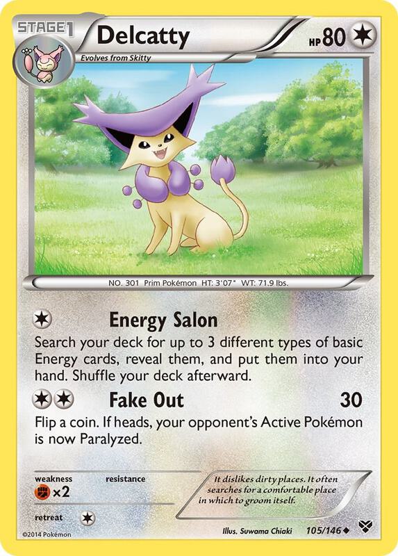 Delcatty Pokemon card from XY Base Set