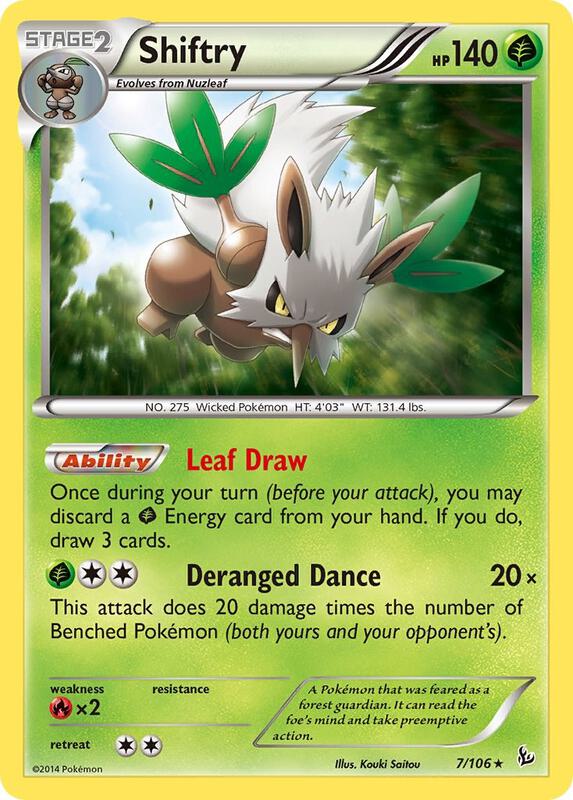 Shiftry Pokemon card from XY - Flashfire
