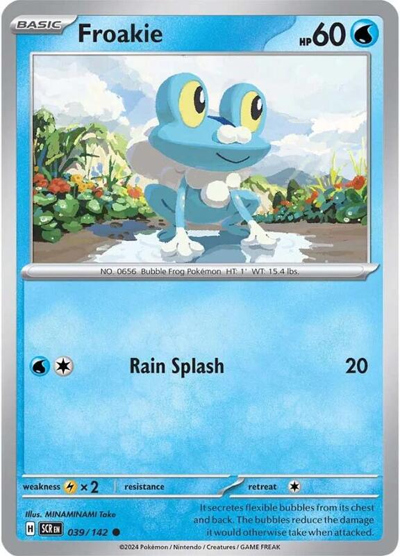 Froakie Pokemon card from SV07: Stellar Crown