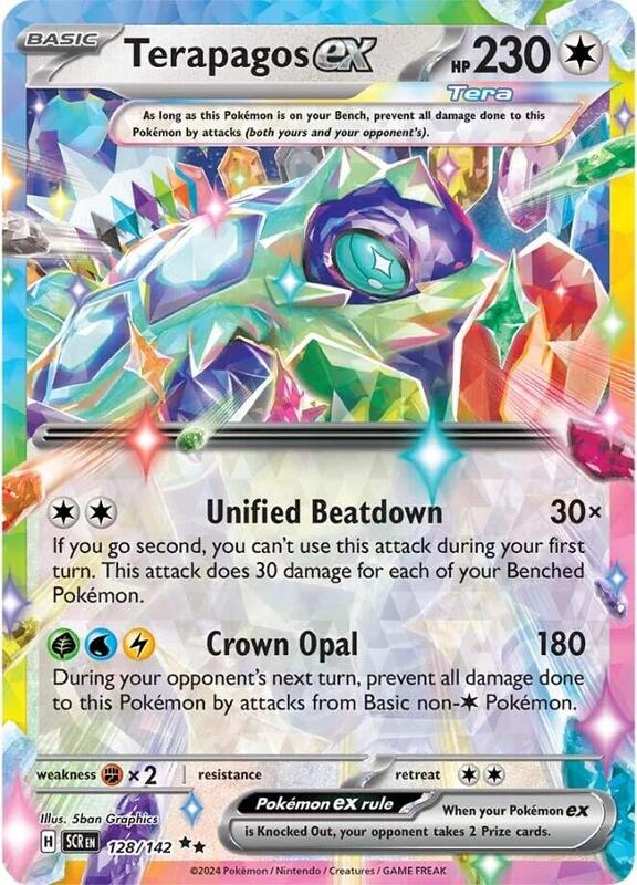 Terapagos ex Pokemon card from SV07: Stellar Crown