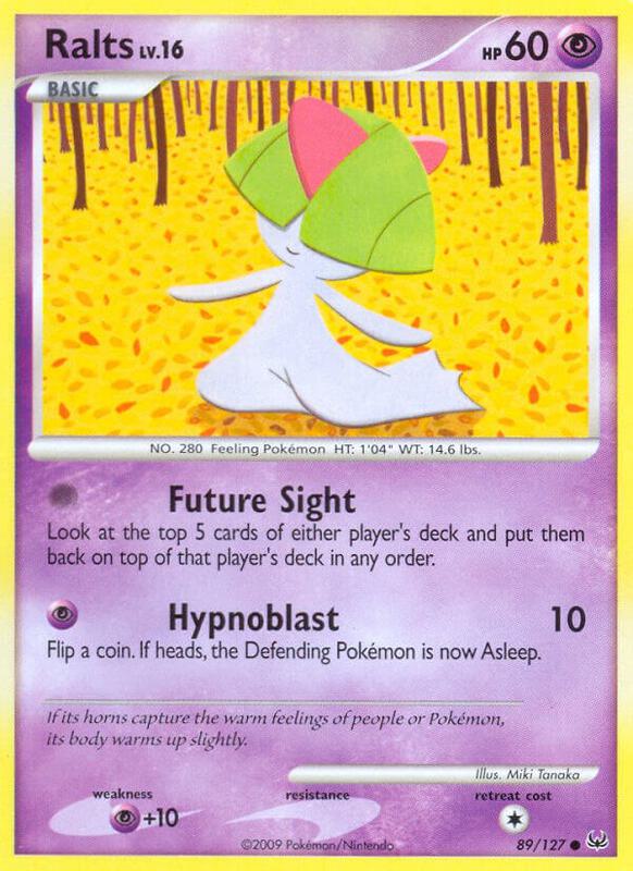Ralts Pokemon card from Platinum