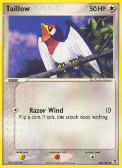 Taillow Pokemon card from EX Emerald
