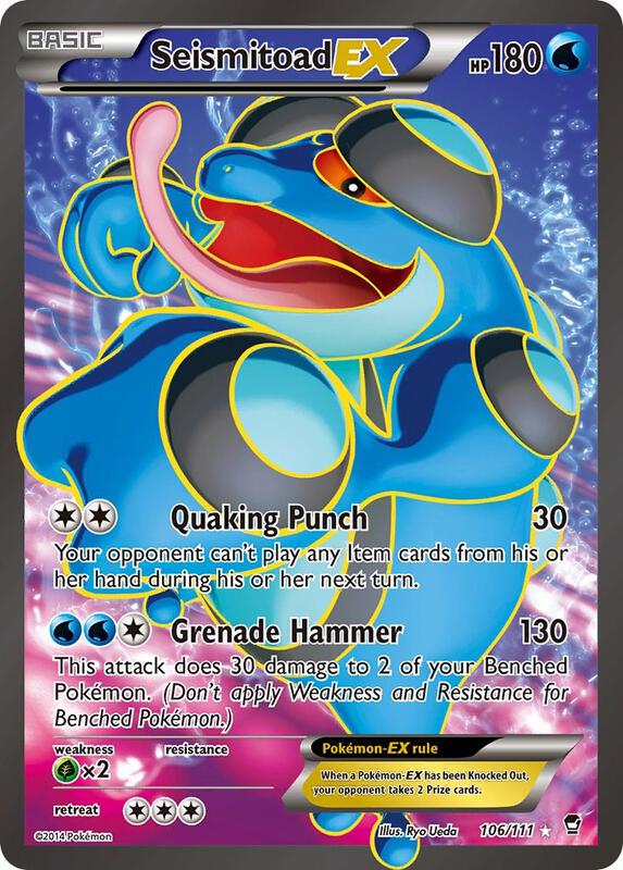 Seismitoad EX (106 Full Art) Pokemon card from XY - Furious Fists