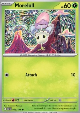 Morelull Pokemon card from Surging Sparks