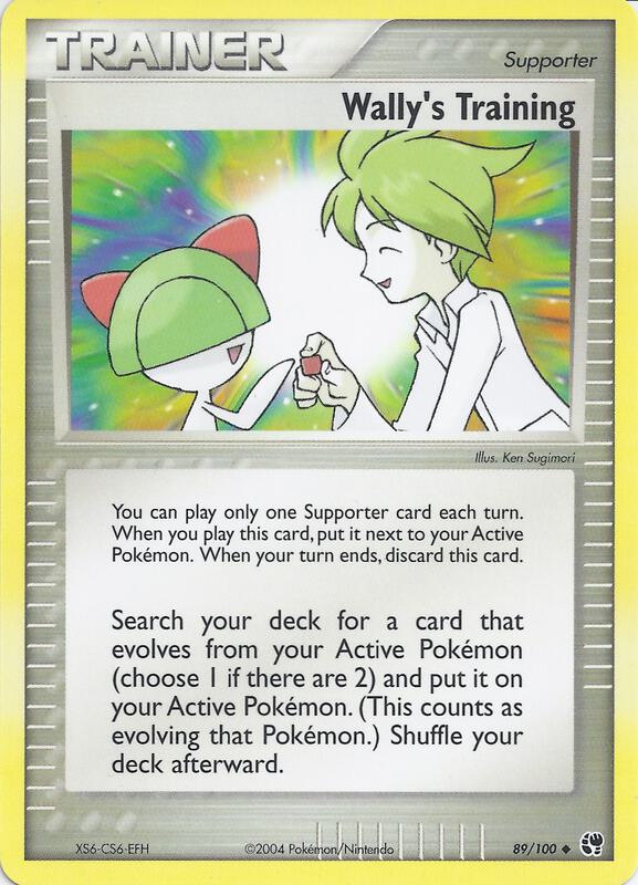 Wally's Training Pokemon card from EX Battle Stadium