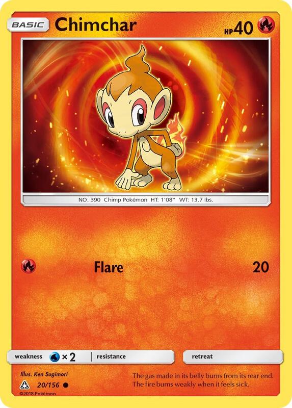 Chimchar (20) Pokemon card from SM - Ultra Prism