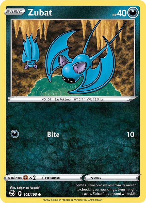 Zubat Pokemon card from SWSH12: Silver Tempest