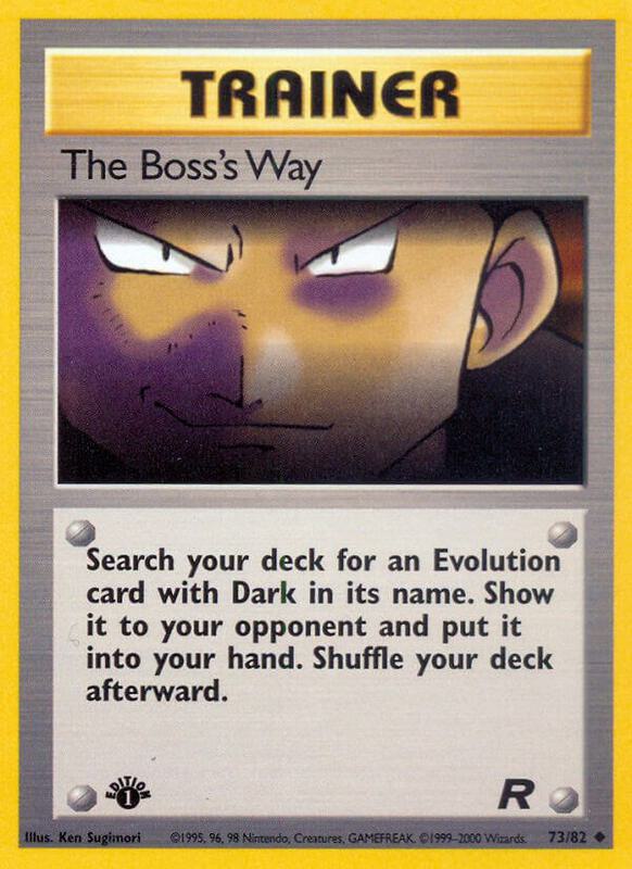 The Boss's Way Pokemon card from Team Rocket