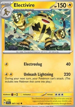 Electivire Pokemon card from Stellar Crown