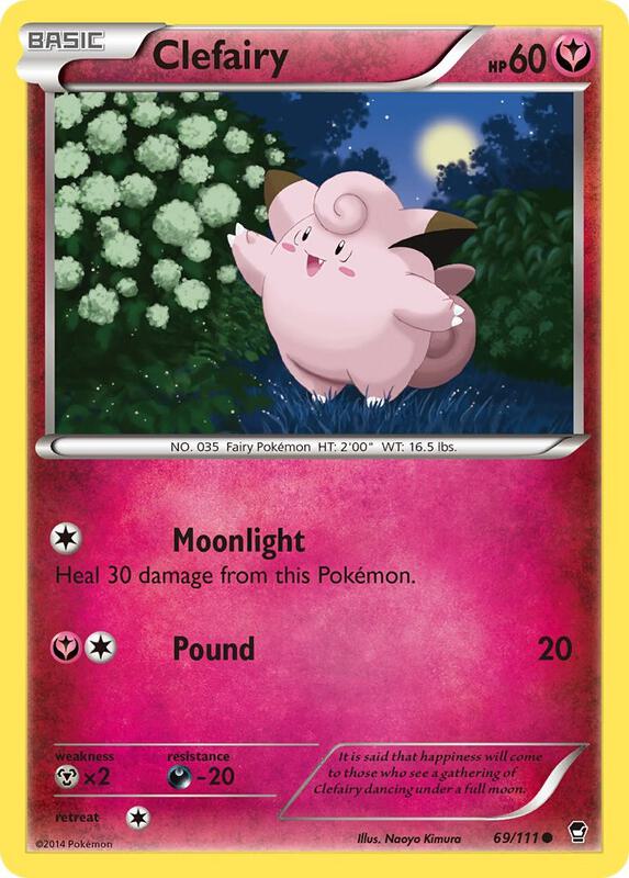 Clefairy (69) Pokemon card from XY - Furious Fists