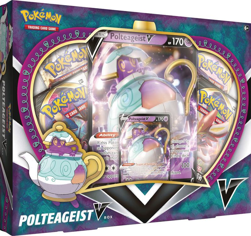 Polteageist V Box Pokemon card from SWSH02: Rebel Clash