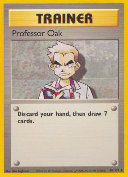 Professor Oak Pokemon card from Base Set